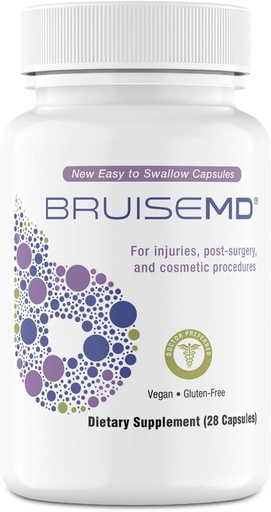 [BRSWGFIBB57BUFD5] Arnica 1,000mg and Bromelain 500mg 2,400GDU/g Supplement for Bruising and Swelling, Easy to Swallow Capsules (7-Day Supply) - Advanced Bruise Treatment Formula