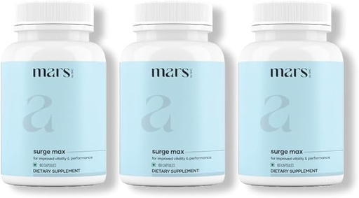 [BRSRAGAODIPRSC33] mars by GHC Natural Surge Max Capsules (60 Count) | Powered with Shilajit, Safed Musli & Gokshura | Supports Overall Well-Being | Good Health Company (Pack of 3)