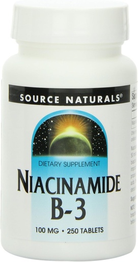 [BRSWIYYOAAOQEHTM] Source Naturals Niacinamide Vitamin B-3 100mg, 250 Tablets (Pack of 3)