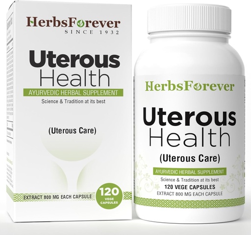 [BRSWIYIGBMGB23Q7] HerbsForever Uterous Health/Uterous Care Herbal Product Control Excess Cysts Bleeding, Fibroids, 120 Vege Capsules, 800 mg Hər bir, Kondisioner