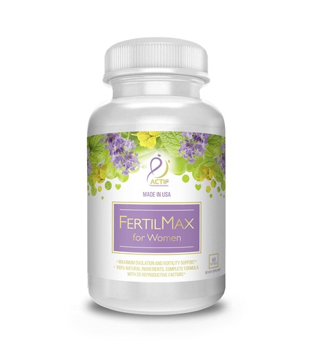 [BRSWKEINAAMGICT6] ACTIF Organic FertilMax - #1 Fertility Supplement and Ovulation Support - Non-GMO, Made in USA, 60 Count
