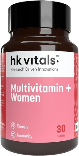 [BRSRAHQCDIARA2A7] Heal;thKart HK Vitals Multivitamin Plus Women, Advanced Daily Multivitamin for Active Women | for Energy, Joints, Skin & Hair; with Iron, Vitamin C, Veg Collagen, Hyaluronsäure & Biotin, 30 Tabletten