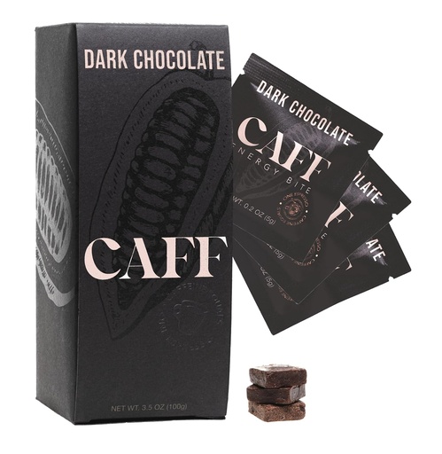 [BRSROEL7CQAWCA34] CAFF All Natural Energy Bites - Caffeinated Chocolate Flavored Chew for Energy Boost - No Added Sugar - 65mg Caffeine Chocolate Bars – 15 Calorie Organic Caffeine Snacks - Vegan, Gluten-Free, Keto (20 Bites)