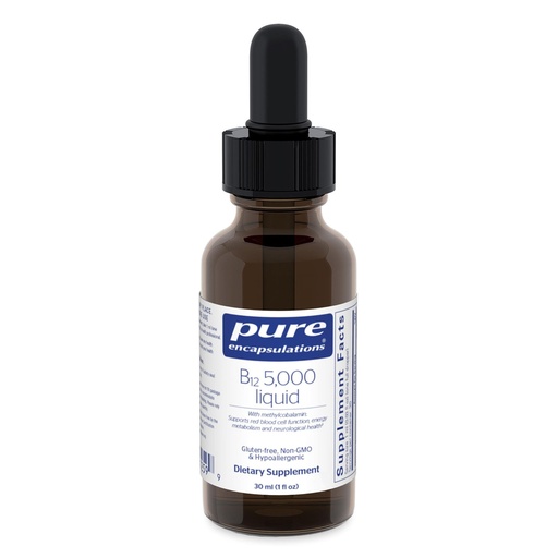 [BRSWIYLRBUJWOET6] Pure Encapsulations B12 5,000 Liquid - Vitamin B12 Methylcobalamin Supplement to Support Energy, Nerve Health, Cognitive Function & Blood Cells* - Liquid Drops - 1 Fl Oz