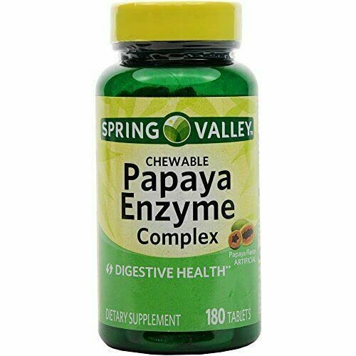 [BRSRMH35DINGA336] Spring Valley - Papaya Enzyme Complex, 180 Chewable Tablets