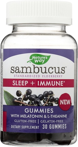 [BRSWYGIOBUPQGHY7] Nature's Way Nature's Way Sambucus Elderberry Sleep + Immune Gummies, 30 Count