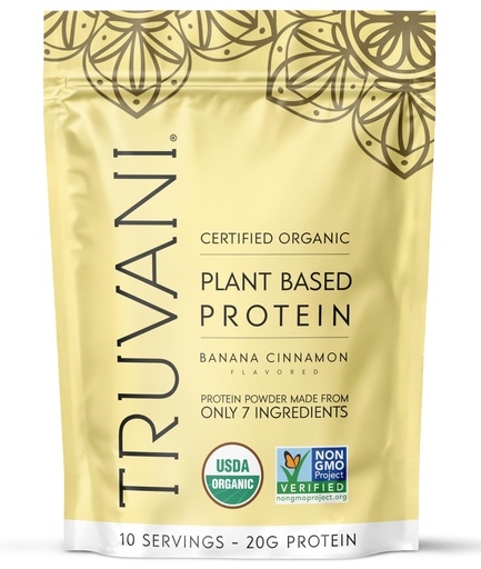 [BRSW2FQNAUMBGAAZ] Truvani Vegan Pea Protein Powder | Banana Cinnamon | 20g Organic Plant Based Protein | 10 Servings | Keto | Gluten & Dairy Free | Low Carb | No Added Sugar