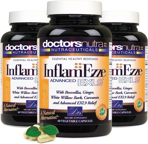 [BRSWGGL7DF6GYH37] (Pack of 3 InflamEzze - Total 180 Count Capsules