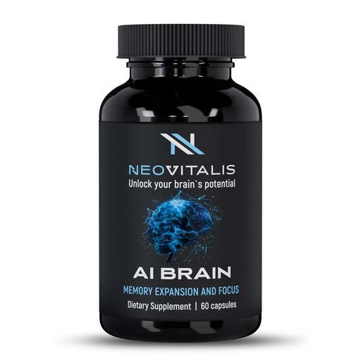 [BRSRAGT6CUJQA2A3] AI Brain Nootropic Supplement for Focus, Memory & Mental Clarity Improvement Capsules for Men & Women, Caffeine-Free Daily Cognitive Support with Bacopa, Alpha GPC & Vitamin B6, 60 Vegetarian Capsules