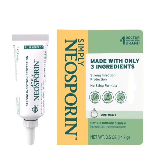 [BRSWYZL4OYBG22TP] Simply Neosporin Antibiotic Ointment, 3-Ingredient Formula, 0.5 oz