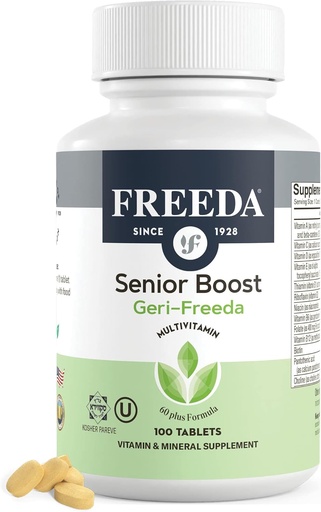 [BRSWYYIYBEDWYDTG] Freeda Sèniniva Multivitamin - Kosher Vitaminats per a homes i dones 60 i Canvi - Un diari The Coatt - Dones Alexsons i Menquistes Multivitamin 60 Plus - vitamines per a dones durant més de 60 Plus Elderly (un comte de 100)
