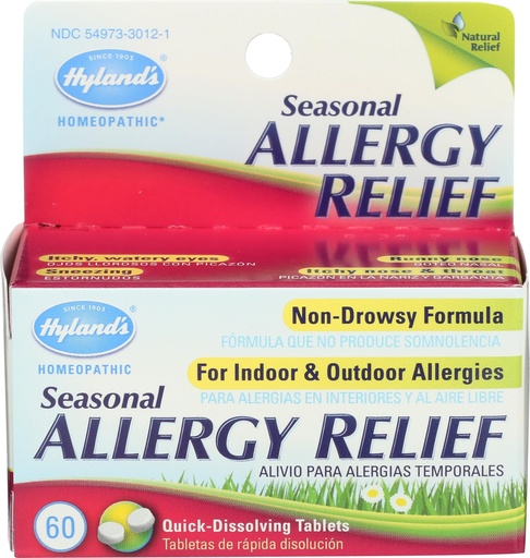 [BRSWIYTYO4HQCGDG] Hyland’s Homeopathic Seasonal Allergy Relief 60 Tablets