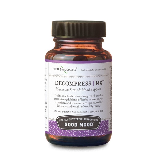 [BRSWGYYFBAHQE3Q4] Herbalogic - Decompress MX Herb Capsules - Maximum Stress & Tension Relief - Reduces Anger & Moodiness, Positive Mood Support - Based on the Traditional Chinese Formula Xiao Yao San - 30 Cap Count