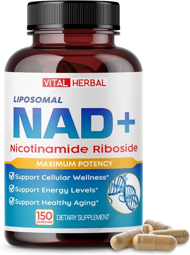 [BRSRAHQ6AR5QK2DU] Liposomal Nicotinamide Riboside Complex – NR with Resveratrol, Quercetin & More – 150 Capsules – Made in USA