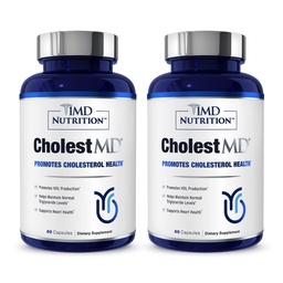 1MD Nutrition CholestMD with Olive Leaf Extract, Bergavit, Niacin, Garlic | 120 Capsules (2-Pack)