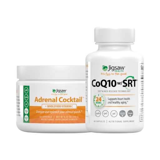 [BRSRAZT6C5YGOGTV] Jigsaw Health Bundle | Adrenal Cocktail, 60 Servings (Jar), and CoQ10 w/SRT, 60 Capsules