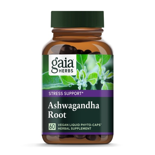 [BRSWIZYZOMPAYFY7] Gaia Herbs Ashwagandha Root - Made with Organic Ashwagandha Root to Help Support a Healthy Response to Stress, The Immune System, and Restful Sleep - 60 Vegan Liquid Phyto-Capsules (30-Day Supply)
