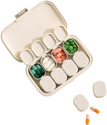 [BRSRAFL3PIJWGDI4] Kawaii Pill Box Travel Portable Small Medicine Box Daily Medicine Case Pill Organizer Pills Container