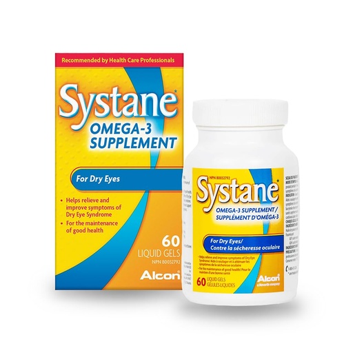 [BRSWIGQBDMABY3D6] Alcon Systane Vitamin Omega-3 Healthy Tears 60 Softgel
