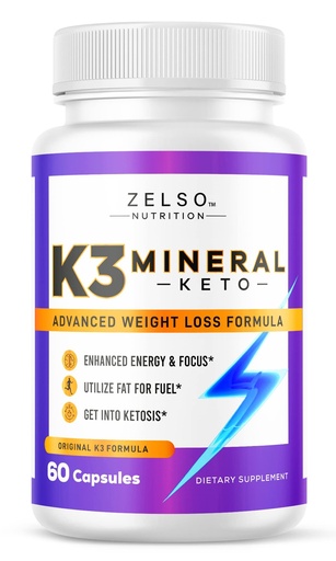 [BRSW2BACPIAQ23Y4] ZELSO K3 Mineral Weight Loss Pills for Women and Men, K3 Mineral Pills - K3 Salt Mineral, Vitamin + K3 Capsules Supplement for Keto Weight Loss - 1 Month Supply