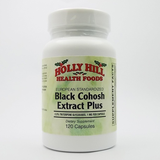 [BRSWK2YYCINBM23A] Holly Hill Health Foods, European Standardized Black Cohosh Extract Plus, 120 Capsules