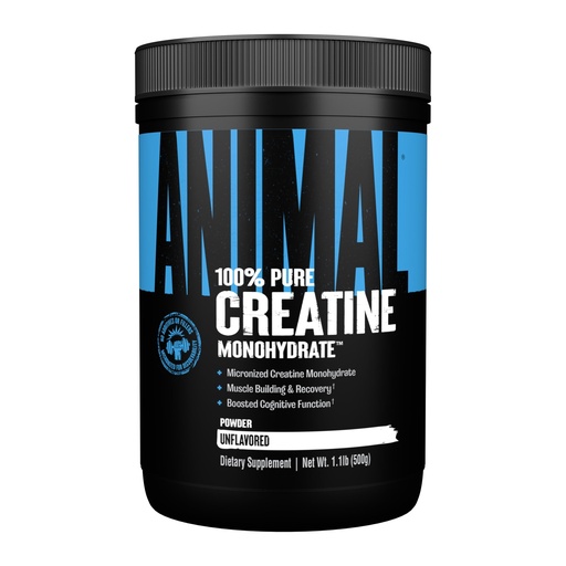[BRSROYYKCIOR62TP] Animal Micronized Creatine, Monohydrate Powder, Unflavored, 1.1 lb (500 g)