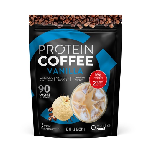 [BRSRMBAKOIMRGFL5] Complete Roast - Vanilla - Gourmet Coffee Protein - All Natural 15 Servings