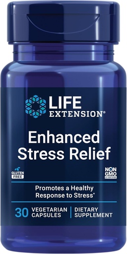 [BRSWIYQ2CMHWIELG] Forbedret stress relief, sitron balm ekstrakt, L-theanin, dekompressere med dette tillegget for stress, glutenfri, ikke-GMO, vegetarisk, 30 kapsler