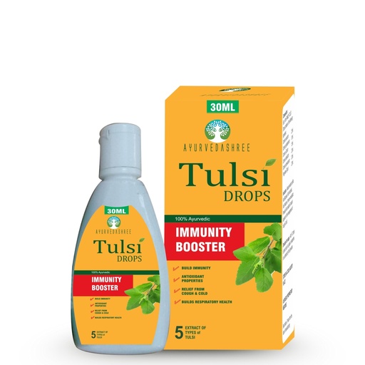 [BRSWYCQHCEHQADQU] Tulsi Drops Natural Immunity Booster 30 ML Pack - Certified 5 Different Rare Tulsi, Holy Basil Drops 30 ML