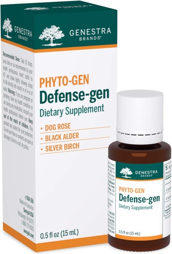 [BRSWI2YICQMGCDLC] Genestra Brands Defense-gen | Dog Rose, Black Alder, and Silver Birch Herbal Supplement | 0.5 fl. oz.