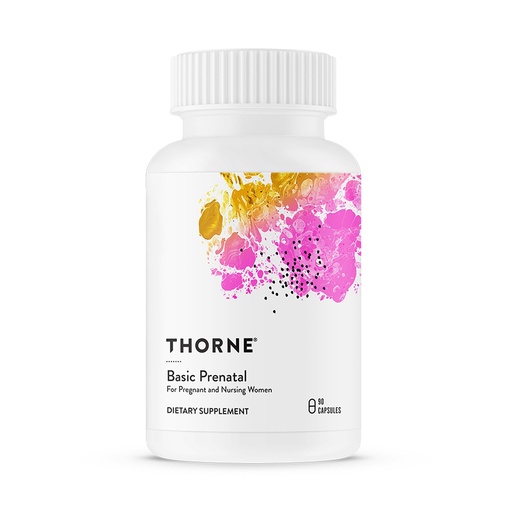 [BRSWIHL4PINBY2TI] THORNE - Basic Prenatal - Well-Researched Folate Multi for Pregnant & Nursing Women - Includes 18 Vitamins & Minerals, Plus Choline - Third-Party Certified - Gluten, Dairy & Soy-Free - 30 Servings