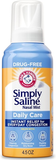 [BRSWIY32CYOG2DTG] ARM & HAMMER Semplicemente Saline Nasal Care Daily Mist 4.5oz – Rilievo istantaneo per ogni giorno Congestione – One 4.5oz Bottiglia