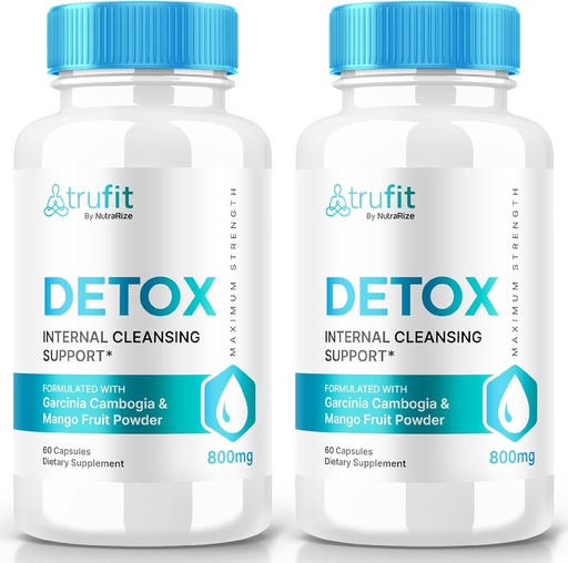 [BRSRAZTQCIFRUYA6] (2 Pack) TRUFlT Detox Pills, TRUFlT Keto Capsules - Advanced Formula to Support Internal Cleansing, TRU-FlT Keto ACV Supplement, Keto Vitamins, TRUFlT Keto Nutrition, TRU FlT Powder (120 Capsules)