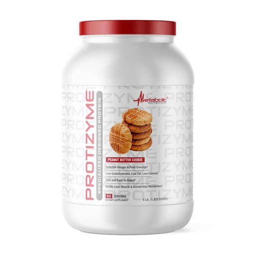 [BRSW2BAZDENQKYLG] Metabolic Nutrition, Protizyme, 100% Whey Protein Powder, High Protein, Low Carb, Low Fat Whey Protein, Digestive Enzymes, 24 Essential Vitamins and Minerals, 4 Pound (52 ser)