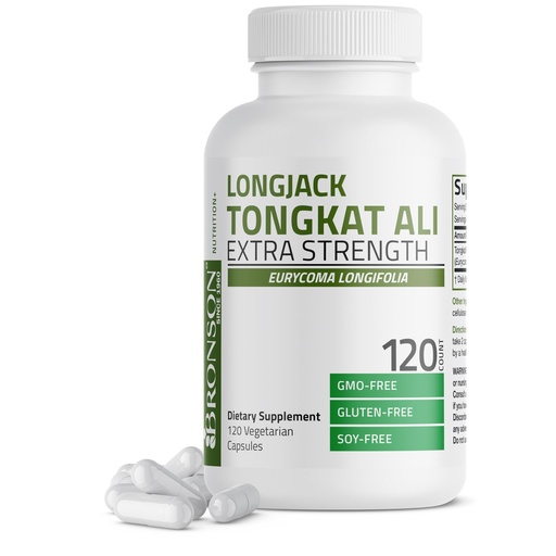 [BRSW2GD4OQBBSGTB] Bronson Longjack Tongkat Ali Extra Strength, 120 Vegetarian Capsules