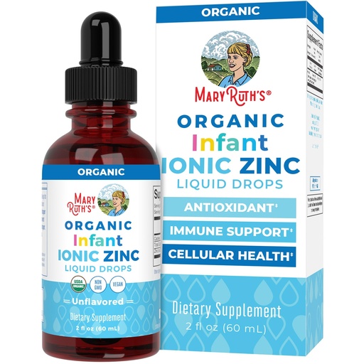 [BRSWYGI3CUCAO23H] MaryRuth Organics Organic Infant Ionic Zinc Liquid Drops | Zinc Sulfate for Immune Support | Organic Glycerin | Antioxidant | Vegan | Formulated for Babies Ages 6-12 Months | 1 Month Supply | 2 Fl Oz