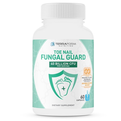 [BRSW22QPAQDRSHLF] Terraform Nutrition Toenail Fungal Guard - Probiotic Fungus Inhibitor - 60 Capsules