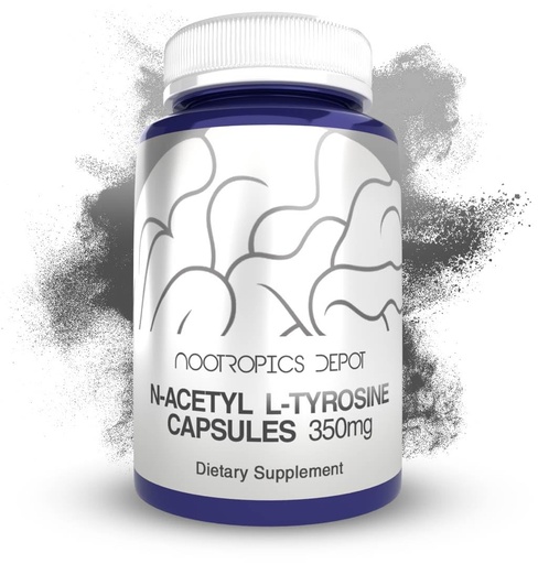 [BRSWGZL4O4ORGCQ4] Nootropics Depot N-Acetyl L-Tyrosine Capsules | 350mg | 120 Count | NALT | Amino Acid Supplement | Natural Supplement | Supports Memory, Learning, Focus, Healthy Stress Levels