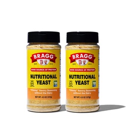Bragg Premium Nutritional Yeast Seasoning - Vegan, Gluten Free – Good Source of Protein & Vitamins – Nutritious Savory Parmesan Cheese Substitute (Original, 4.5 Ounce (Pack of 2))
