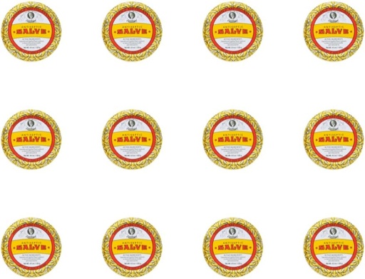 [BRSROGQPCUMBQ3L5] Rawleigh Antiseptic Salve Iconic Yellow Big Tin: 4.5 oz, Multi-Purpose Ointment Soothes Cuts, Bruises, Irritations, with Turpentine, Phenol, Cottonseed Oil & Paraffin, Original Formula - Pack of 12