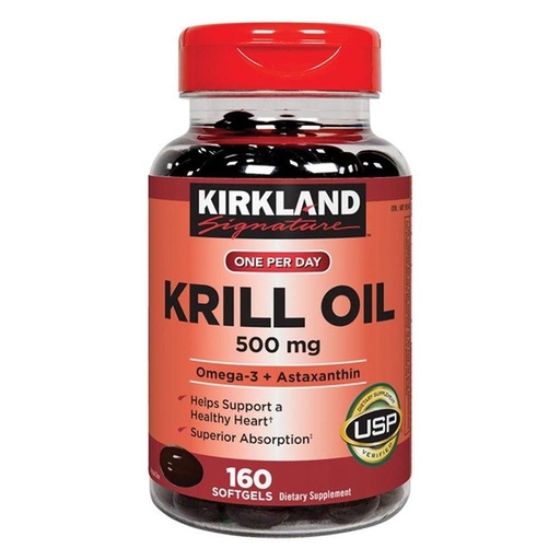 [BRSWGHD6OZ6QM336] Kirkland Signature Krill Oil 500 mg., 160 Softgels