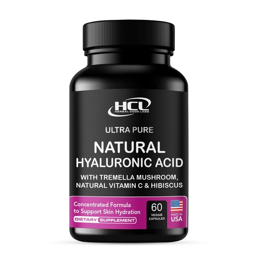 [BRSWYAY7O4IBQCQY] Natural Hyaluronic Acid Supplement 5X Stronger Hydration Pills from Pure Tremella Mushroom with Vitamin C & Hibiscus - Skin Supplement Anti Wrinkle Dietary Capsules - hair nails vitamins