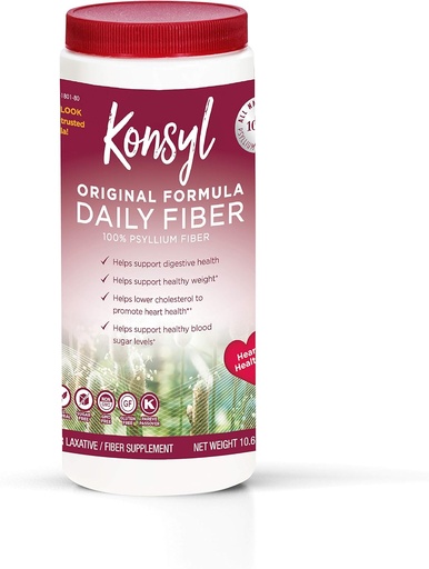 [BRSWIGAFBUHBGHD4] KONSYL PHARMACEUTICALS Fórmula original 100% Psyllium Fiber, 10.6 onza, Powder