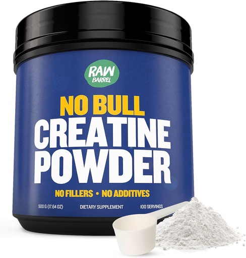 [BRSWIGI6BANRUEDY] “No Bull” Creatine Powder, Bulk Supplements Creatine Monohydrate for Faster Recovery, Increased Muscle Volume, Strength & Power, Micronized Creatine for Men & Creatine for Women, 500g