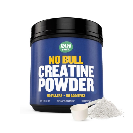 [BRSWIGI6BANRUEDY] “No Bull” Creatine Powder, Bulk Supplements Creatine Monohydrate for Faster Recovery, Increased Muscle Volume, Strength & Power, Micronized Creatine for Men & Creatine for Women, 500g