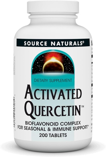 [BRSWIYQOAUAQIFT6] Source Naturals Activated Quercetin - Plant-Derived Bioflavonoid Complex - Seasonal & Immune Defense* - 200 Vegetarin Friendly Tablets
