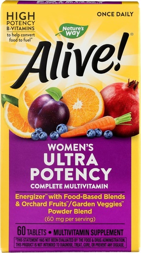 [BRSRM2YZOF5BEGYU] Naturales Way Alive Women Ultra Poty Multivitamin, Cruelty Free, Medi Ambiently, 60 tetes (Pira de 1)