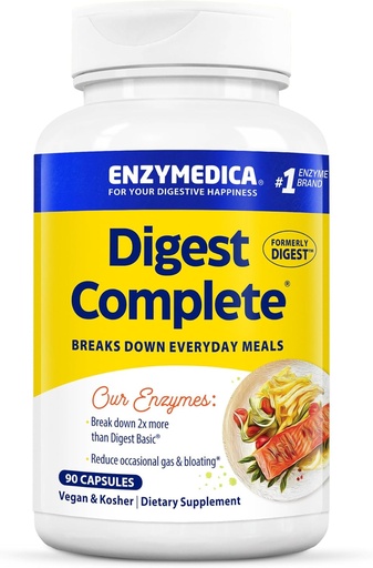 [BRSWIYT3PMDAMDAZ] Enzymedica Digest, Full-Range, Everyday Digestive Enzymes, Offers Fast-Acting Gas & Bloating Relief, 90 Count