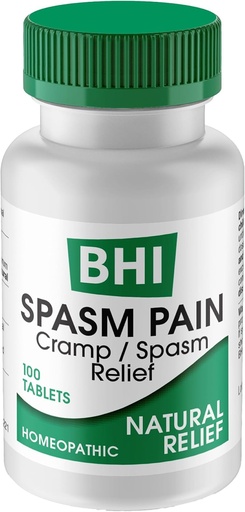 [BRSWIY37AF5B23LA] BHI Spasm Natural chiller Relief for Menstrual Cramps, Bloating, Aches &amp; Muscle Spasms 5 Active Homeopathic Ingredients Naturally Soothe whole Body Discomfort for Women - 100 Tablet