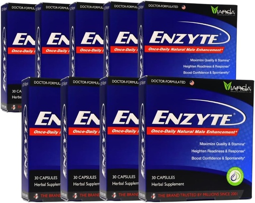 [BRSRAGQQBB7QKCY4] Enzyte® Natural Male Enhancement Bundle for Quality and Stamina with Asian Ginseng, Ginkgo Biloba, Grape Seed Extract, Horny Goat Weed - 9 Pack Bundle